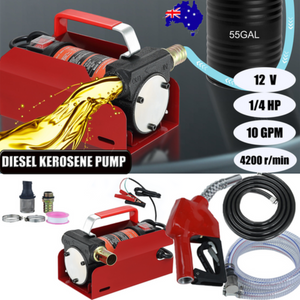 12V Portable Electric Oil Transfer Extractor Fluid Suction Pump Diesel Siphon Au