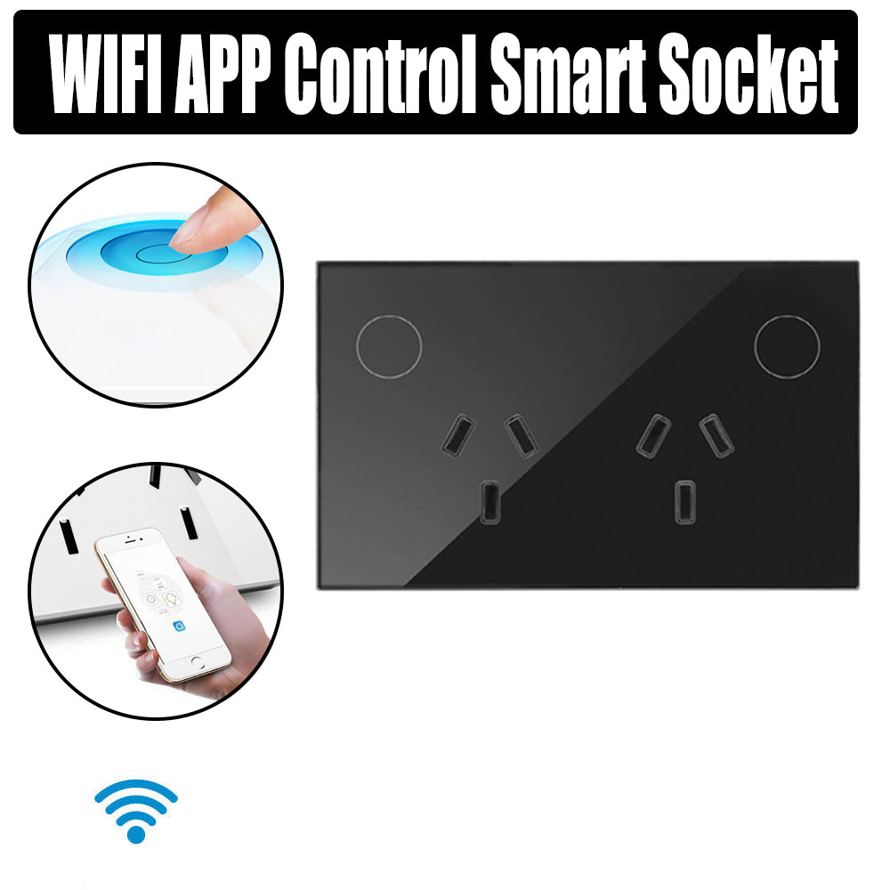 Smart Home Wifi Socket Double Gpo Power Point Wall Outlet Switch