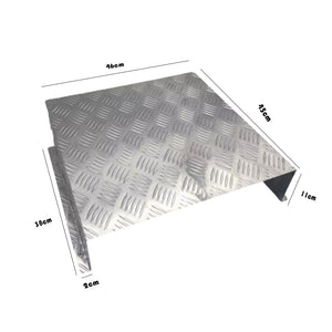 2Mm Aluminium Alloy Plate Caravan Diesel Tank Cover For 10L/15L Fuel Silver