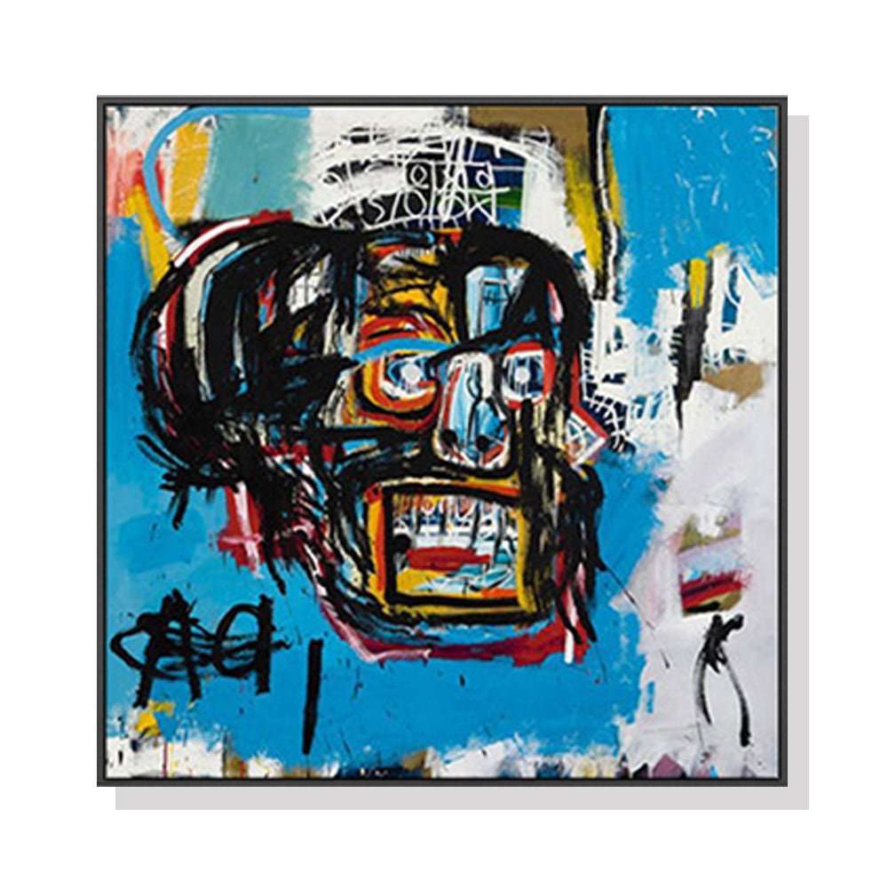 70Cmx70cm Blue Head Black Frame Canvas Wall Art