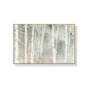 50Cmx70cm Forest Hang Painting Style Gold Frame Canvas Wall Art