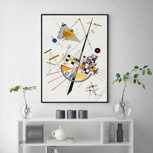 50Cmx70cm Delicate Tension By Wassily Kandinsky Black Frame Canvas Wall Art