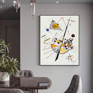 50Cmx70cm Delicate Tension By Wassily Kandinsky Black Frame Canvas Wall Art