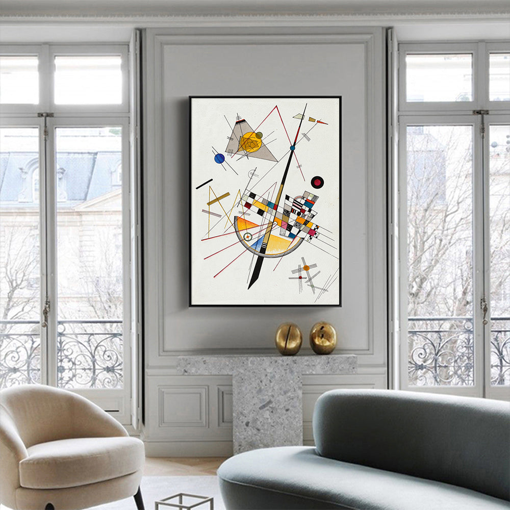 50Cmx70cm Delicate Tension By Wassily Kandinsky Black Frame Canvas Wall Art