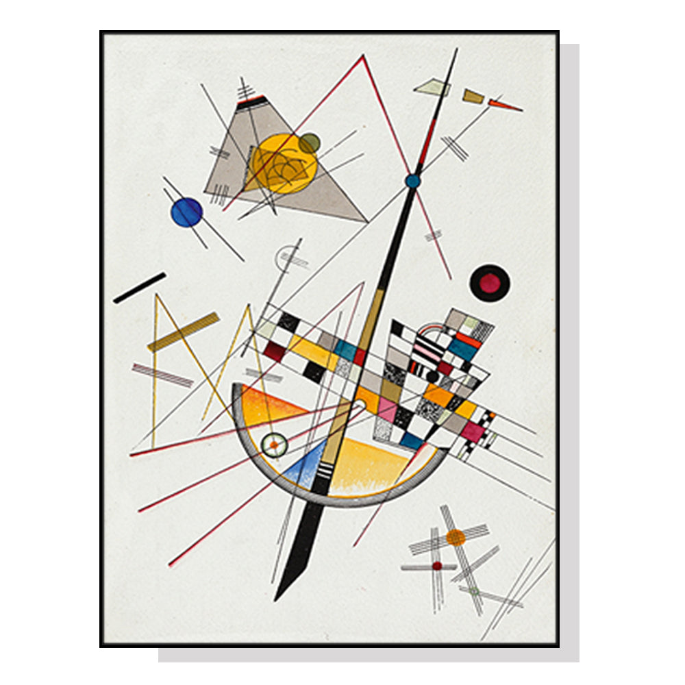 50Cmx70cm Delicate Tension By Wassily Kandinsky Black Frame Canvas Wall Art