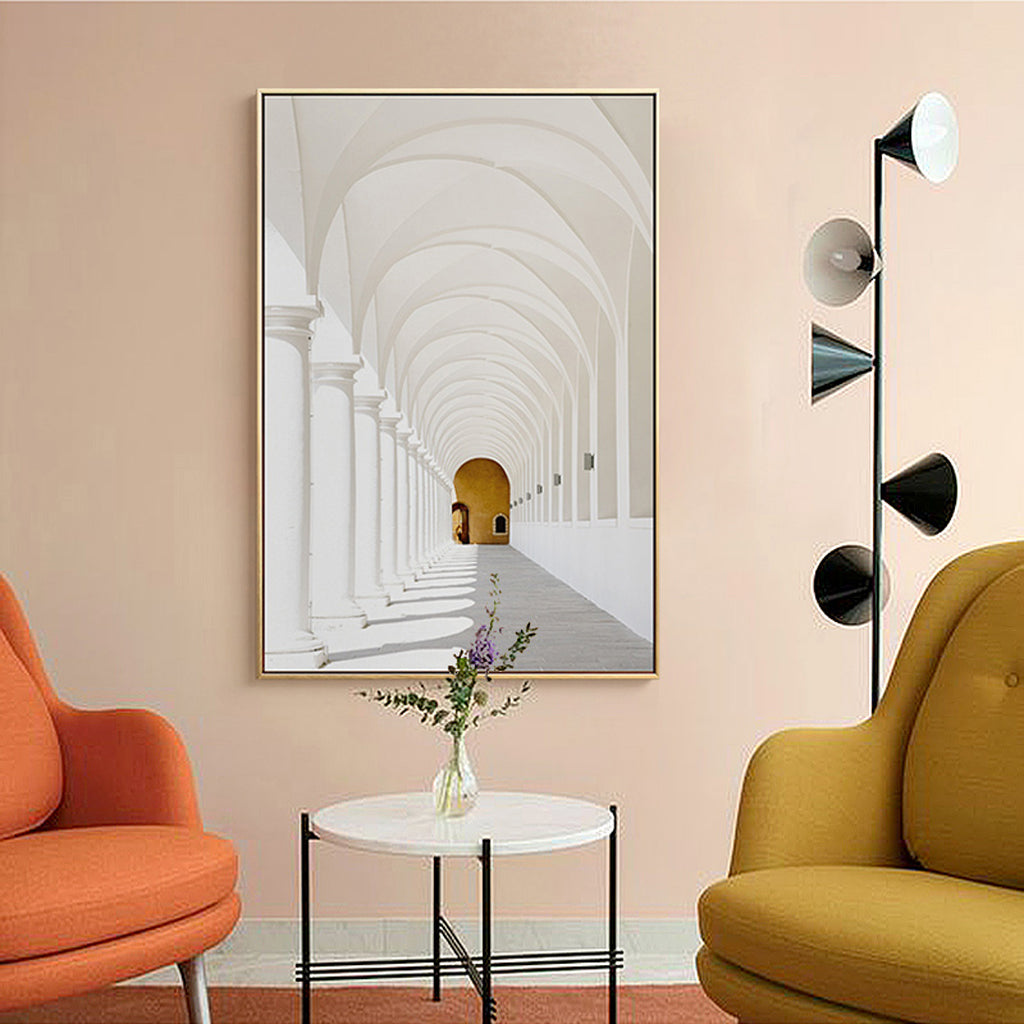 50Cmx70cm Long Corridor Style A Gold Frame Canvas Wall Art