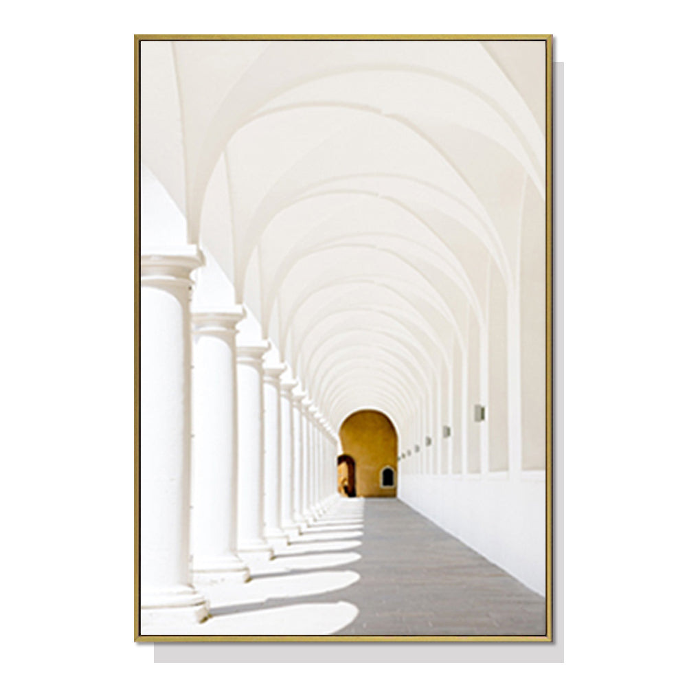 50Cmx70cm Long Corridor Style A Gold Frame Canvas Wall Art