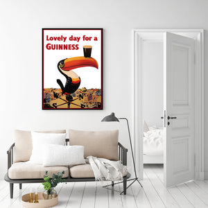 50Cmx70cm Beer Lovely Day For A Guinness Black Frame Canvas Wall Art