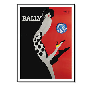 50Cmx70cm Fashion Bally Black Frame Canvas Wall Art