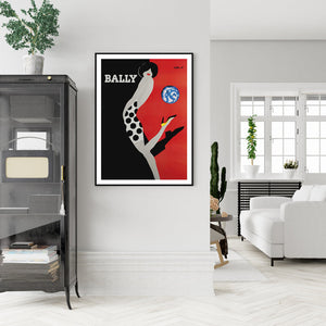 50Cmx70cm Fashion Bally Black Frame Canvas Wall Art