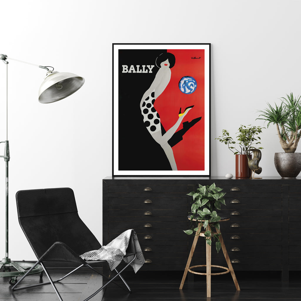 50Cmx70cm Fashion Bally Black Frame Canvas Wall Art