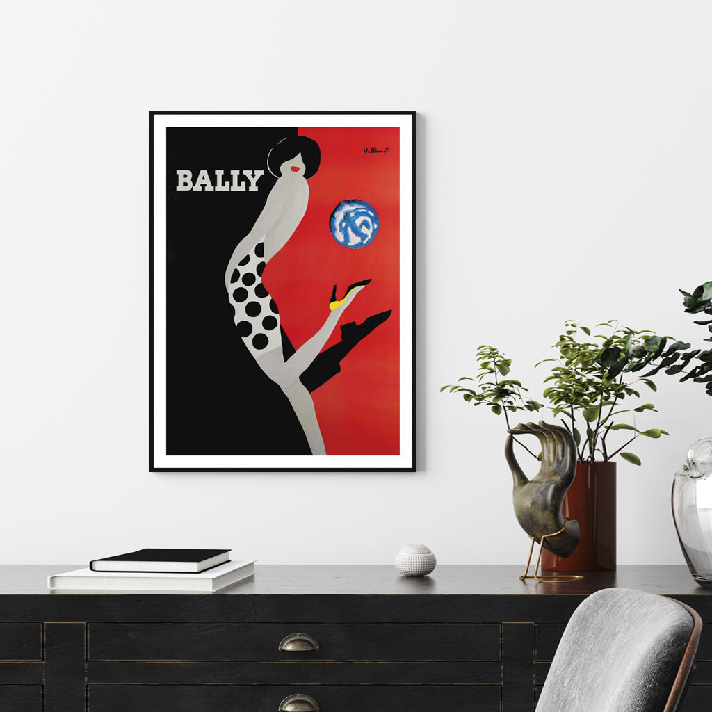 50Cmx70cm Fashion Bally Black Frame Canvas Wall Art