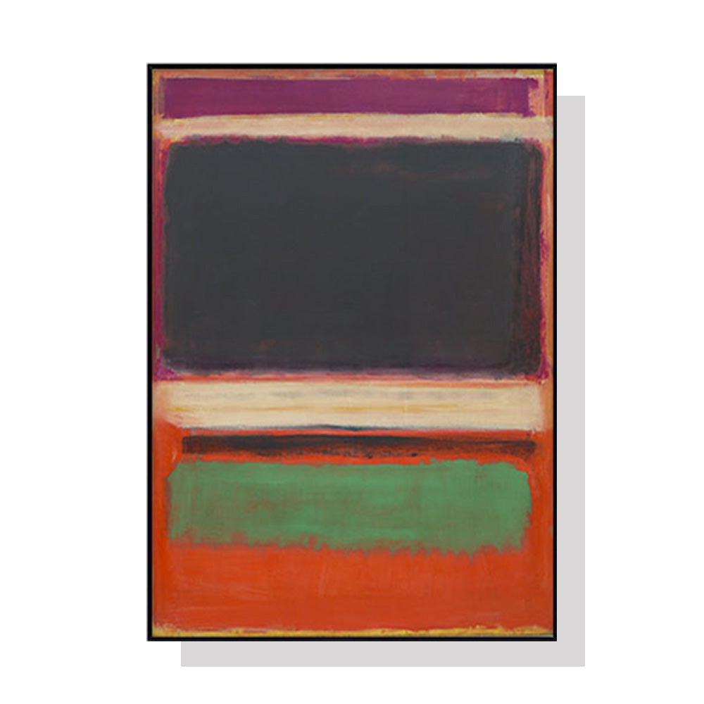 50Cmx70cm Black Orange Green By Mark Rothko Frame Canvas Wall Art