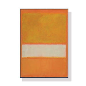 70Cmx100cm Yellow By Mark Rothko Black Frame Canvas Wall Art