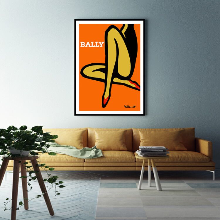 50Cmx70cm Orange Legs Black Frame Canvas Wall Art