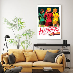 50Cmx70cm Heathers The Musical Black Frame Canvas Wall Art