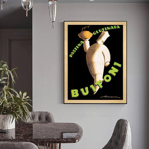 Wall Art 50Cmx70cm Buitoni Black Frame Canvas