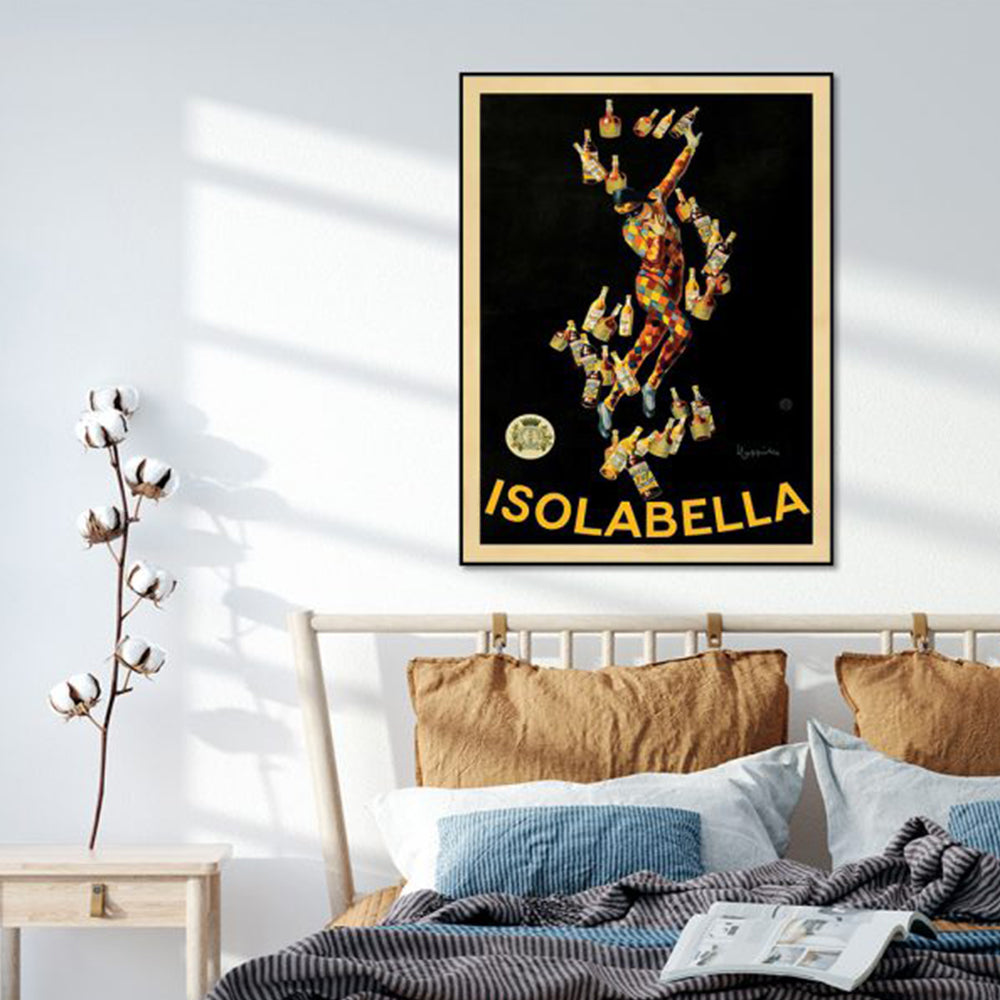 Wall Art 50Cmx70cm Isolabella Black Frame Canvas