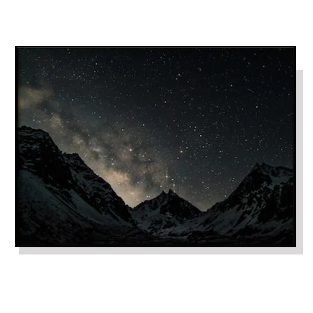 Wall Art 80Cmx120cm Night Court Black Frame Canvas