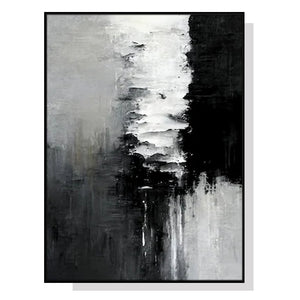 Wall Art 80Cmx120cm Abstract Black White Artwork Frame Canvas