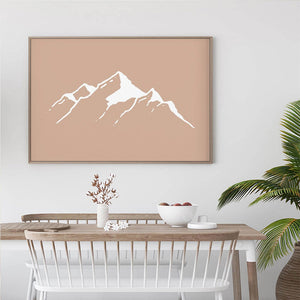 Wall Art 80Cmx120cm Boho Mountain Wood Frame Canvas