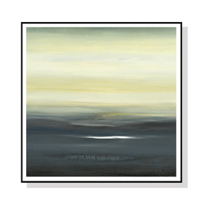 Wall Art 100Cmx100cm Land Of Serenity Black Frame Canvas