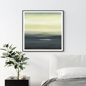 Wall Art 60Cmx60cm Land Of Serenity Black Frame Canvas