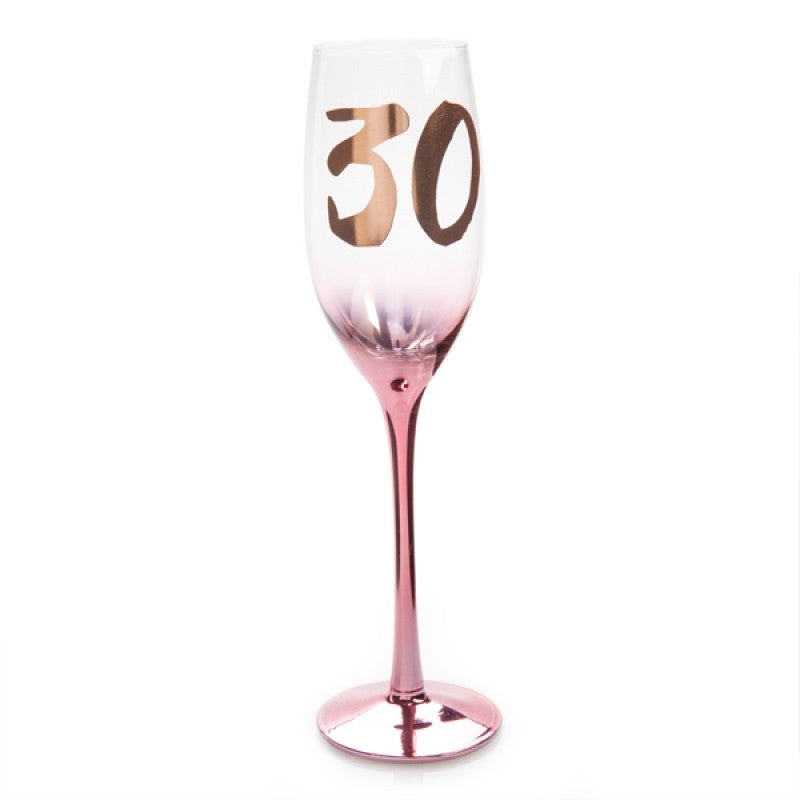 30Th Birthday Blush Campagne Flute