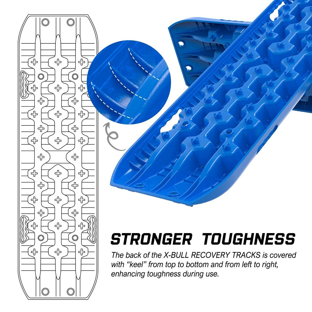 X-Bull Recovery Tracks Boards Sand Truck Mud 4Wd 4X4 Gen3.0 Blue/ Tyre Tire Deflator