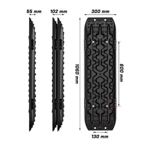 X-Bull Recovery Tracks Boards Sand Truck Mud 4Wd 4X4 Gen3.0 Black/ Tyre Tire Deflator