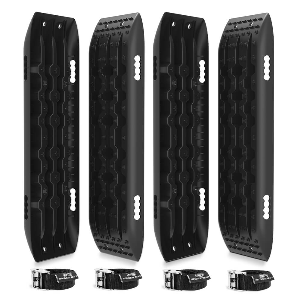 X-Bull Recovery Tracks Gen 2.0 10T Sand Mud Snow Pairs Offroad 4Wd 4X4 2Pc 91Cm Black