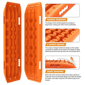 X-Bull Recovery Tracks Gen 2.0 10T Sand Mud Snow Pairs Offroad 4Wd 4X4 2Pc 91Cm Orange