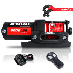 X-Bull Electric Winch 12V Wireless 3000Lbs/1360Kg Synthetic Rope Boat Atv 4Wd