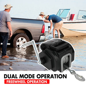 X-Bull Electric Boat Winch 12V 6500Lbs Portable Detachable Steel Cable Marine Ship 3000Kg 4Wd