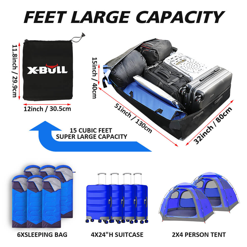 X-Bull Waterproof Car Roof Top Rack Carrier Ravel Cargo Luggage Cube Bag Trave