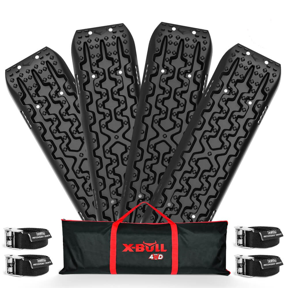 X-Bull Recovery Tracks Gen 3.0 Sand Mud Snow 10T 2 Pairs 4Pc 4Wd 4X4 Black