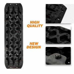 X-Bull Recovery Tracks / Sand Mud Off Road 4Wd 4X4 Car 2 Pairs Gen 3.0 Black