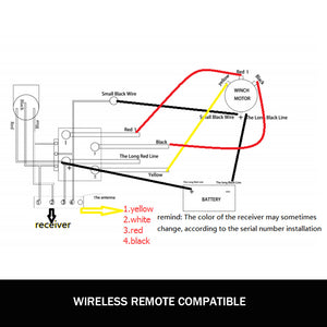 X-Bull Winch Solenoid Relay Wiring Controller 500A 12V And 150Ft Wireless Remote