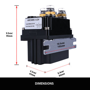 X-Bull Winch Solenoid Relay Wiring Controller 500A 12V And 150Ft Wireless Remote 4T Block Pulley