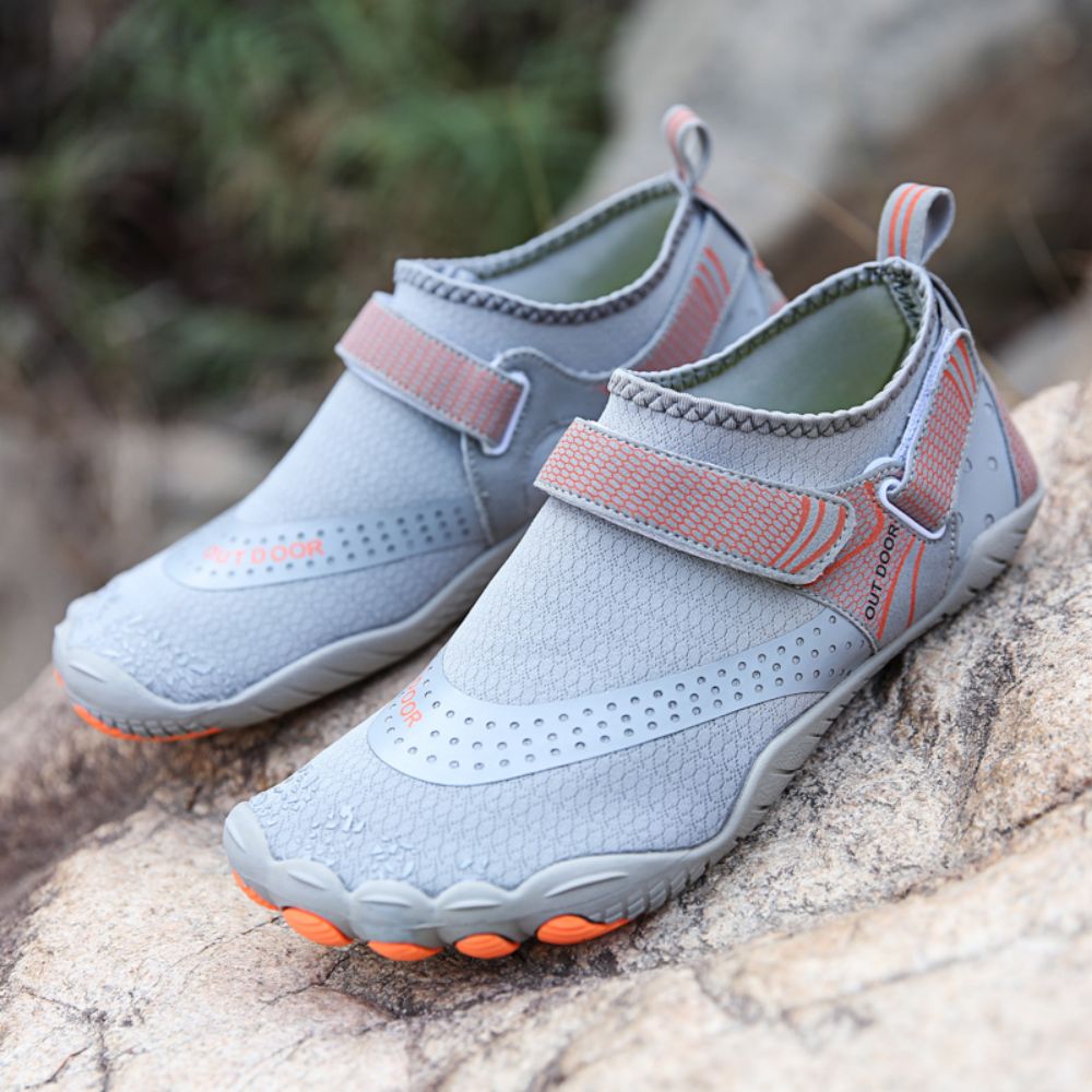 Men Women Water Shoes Barefoot Quick Dry Aqua Sports - Grey Size Eu36=Us3.5