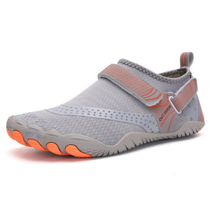 Men Women Water Shoes Barefoot Quick Dry Aqua Sports - Grey Size Eu36=Us3.5