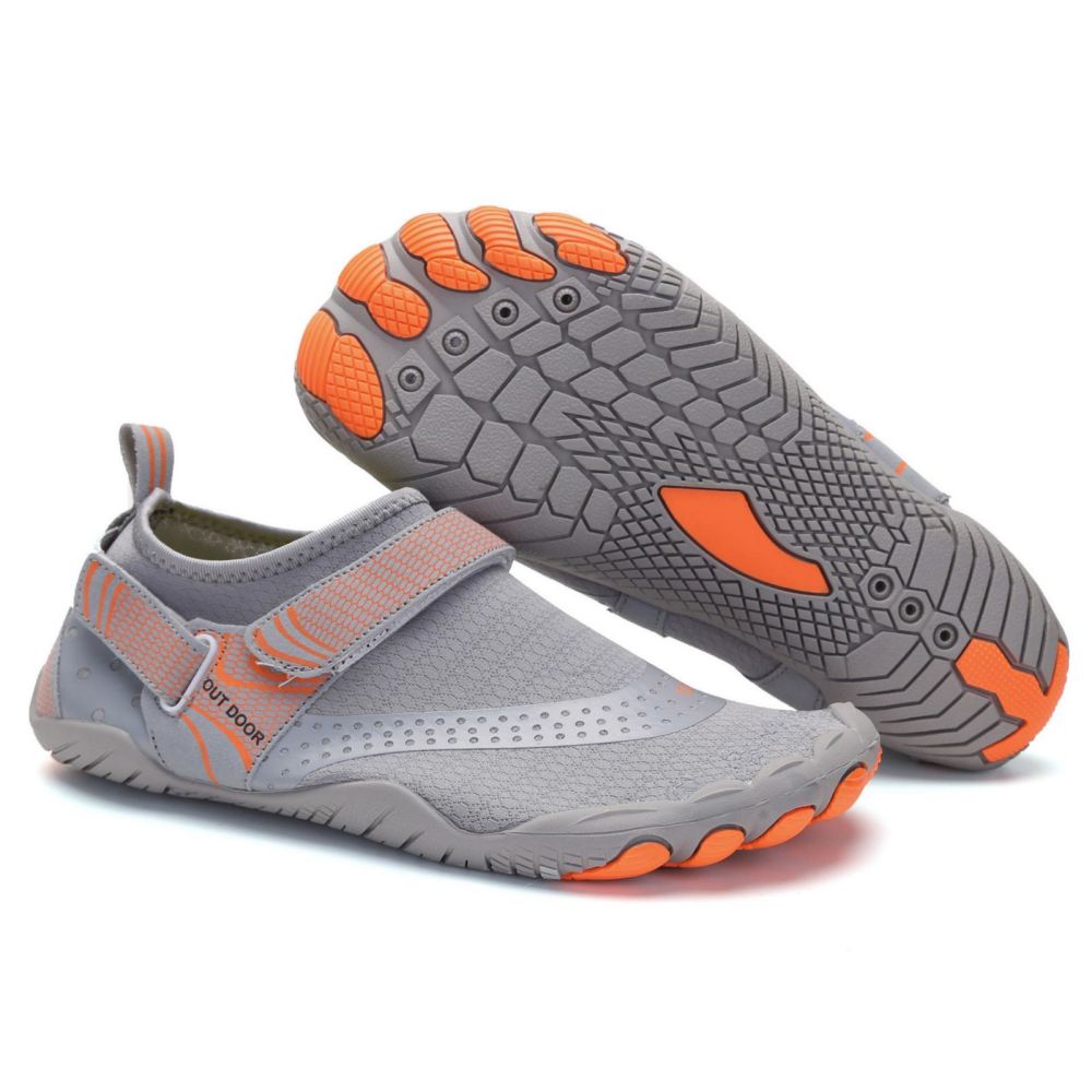 Men Women Water Shoes Barefoot Quick Dry Aqua Sports - Grey Size Eu36=Us3.5