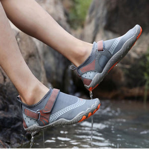 Men Women Water Shoes Barefoot Quick Dry Aqua Sports - Grey Size Eu36=Us3.5