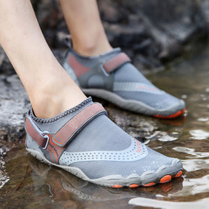 Men Women Water Shoes Barefoot Quick Dry Aqua Sports - Grey Size Eu38 = Us5