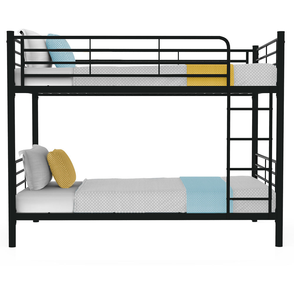 Slumber 2In1 Single Metal Bunk Bed Frame, With Modular Design, Dark Matte Grey