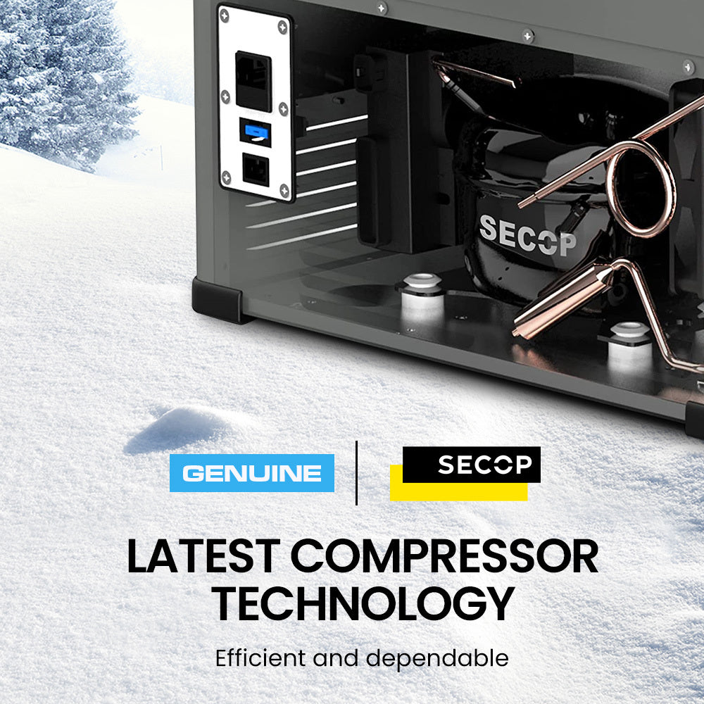 Gecko 92L Dual Zone Portable Fridge / Freezer Secop Compressor For Camping Car