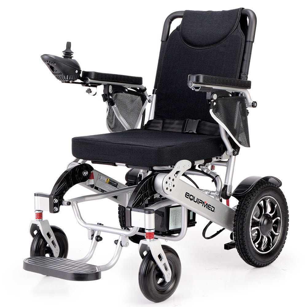 Equipmed Electric Folding Wheelchair, Folding, Motorised, 2X250w, Long Range, Power Mobility Scooter Lightweight