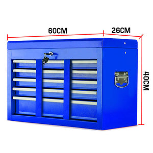 9 Drawer Tool Box Chest Mechanic Organiser Garage Storage Toolbox Set