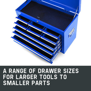 9 Drawer Tool Box Chest Mechanic Organiser Garage Storage Toolbox Set