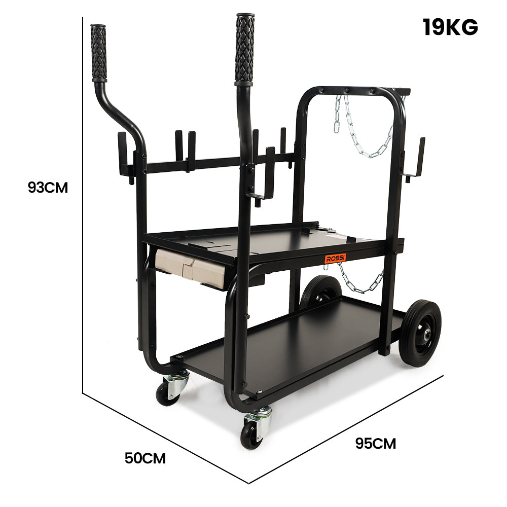 Rossi Heavy-Duty 160Kg Capacity Welding Cart Trolley With Consumables Case